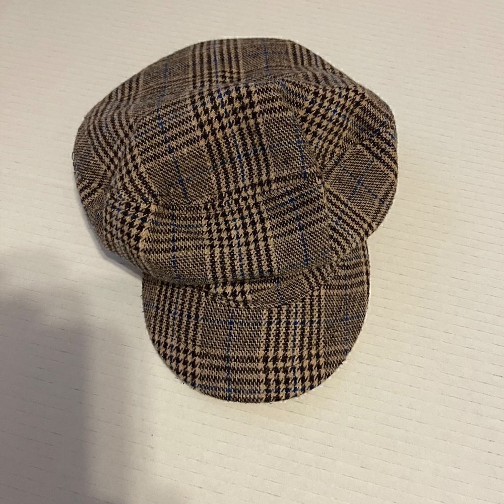 Urban Outfitters Women's Brown and Black Newsboy Caps Brown Tweed S/M